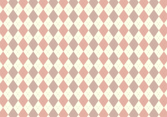 Fototapeta premium 温かみのあるニュアンスカラーが織りなすアーガイル柄シームレスパターン