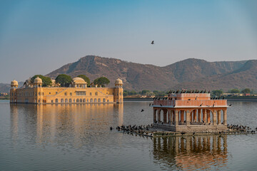Jal Mahal. Palace on the water. Man Sagar, Jaipur, India