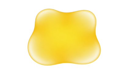 Yellow gummy candy isolated PNG on transparent background, sweet chewy confectionery for kids and dessert lovers