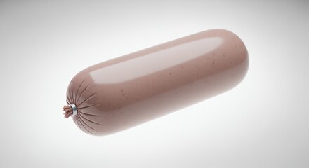 Isolated sausage food product with a smooth texture and neutral color