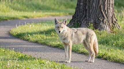 Coyote in Grassland, Nature Portrait