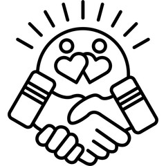Obraz premium Relationship Outline Icon