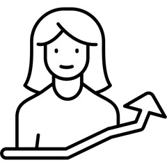 Obraz premium Personal Growth Outline Icon