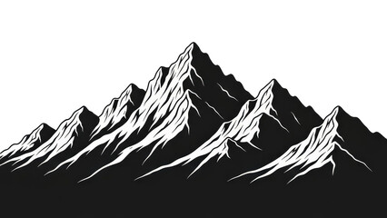 A stunning mountain range in silhouette against a at sunset