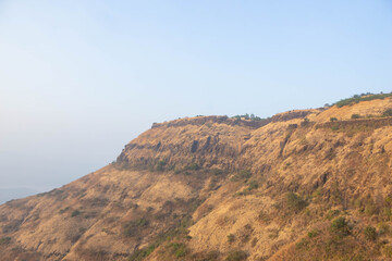 India, Maharashtra, Pune, View of Kalavantin Buruj and Wind Point of Sinhagad Fort, The 17th...