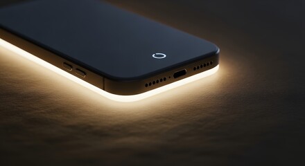 Modern smartphone design with illuminated edge and sleek aesthetics