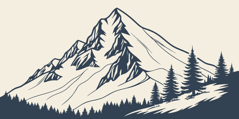 Abstract Mountain Range Minimal Vector Design