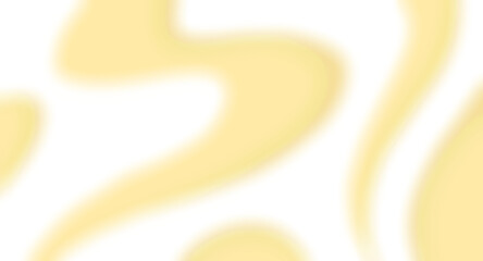 Abstract yellow blurred waves form a soft flowing design element for transparent PNG background material.