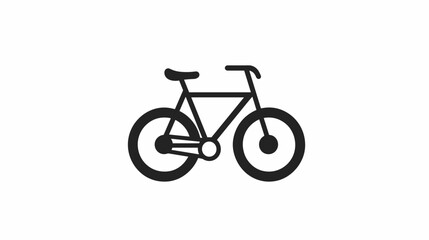 Obraz premium Simple Black Bicycle Illustration Side View 1.