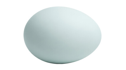 Pale green egg isolated PNG on transparent background, organic food ingredient for Easter and baking