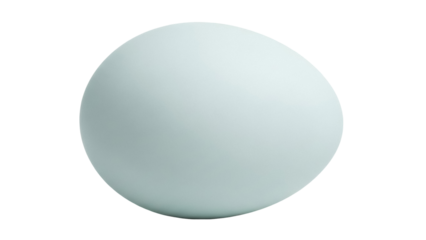 Pale green egg isolated PNG on transparent background, organic food ingredient for Easter and baking