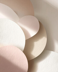 A white and pink background with a series of circles