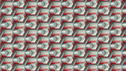 Minimalist pattern with cubic elements. Clear edges. Modern color palette. 3d rendering digital illustration