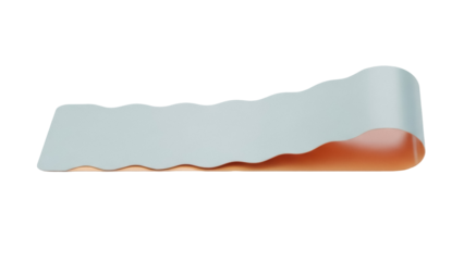 Pastel green cake smoother isolated PNG on transparent background, wavy edge fondant smoother for baking and cake decorating projects