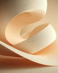 A white paper with a spiral shape