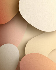 A white and tan background with a series of circles