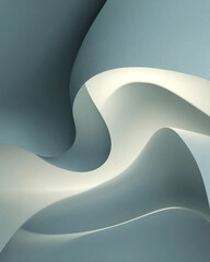 A blue and white wave pattern