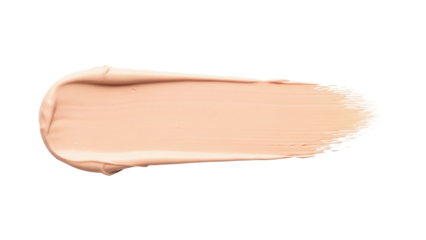 Beige foundation cream smear isolated PNG on transparent background, makeup swatch for beauty and cosmetic product mockups