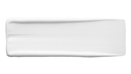 Thick smear of white cream isolated PNG on transparent background, cosmetic product swatch for beauty and skincare concepts