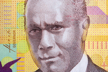 Cecil Wallace-Whitfield a closeup portrait from Bahamian money