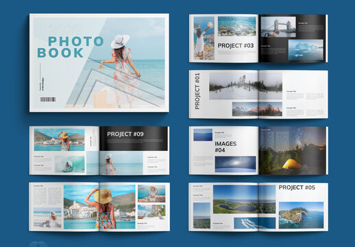 Minimal Landscape Photo Book Design Layout