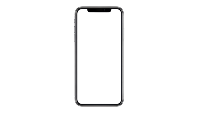 Modern smartphone mockup isolated PNG on transparent background, mobile phone device for app presentation and responsive design showcase - Powered by Adobe