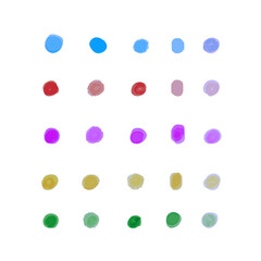 Watercolor Dot Patterns: Circles