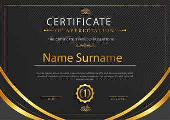 Modern employee of the month appreciation certificate	