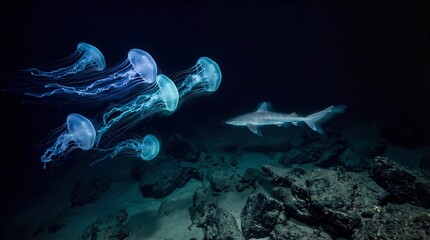 Deep Sea Fantasy, Luminous Underwater Encounter