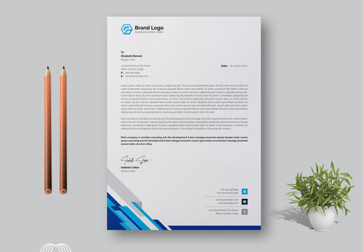 Letterhead Stationery Layout