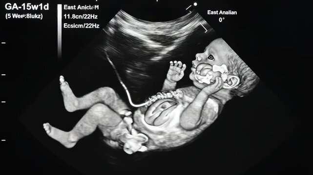 Ultrasound image of a fetus