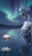 Fototapeta premium Liquid Reflection: Inner Calm in a Dream Pool