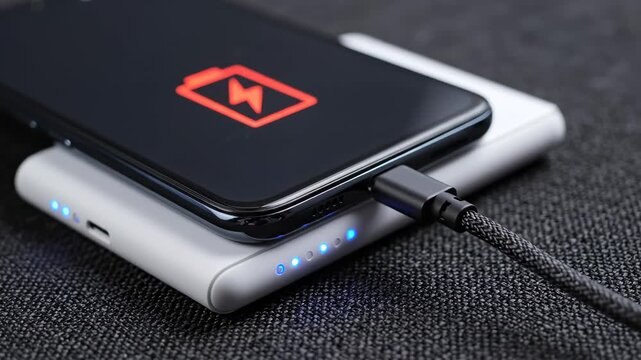 Smartphone charging on portable power bank