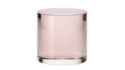 Elegant rose gold candle in a glass jar isolated PNG, luxurious home decor for aromatherapy and relaxation on transparent background