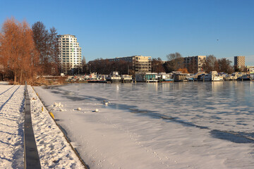 Winter an der havelspitze in Berlin-Spandau