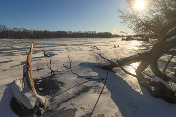 Winterstimmung am Tegeler See in Berlin