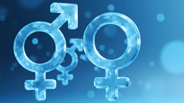 Gender symbols equality concept