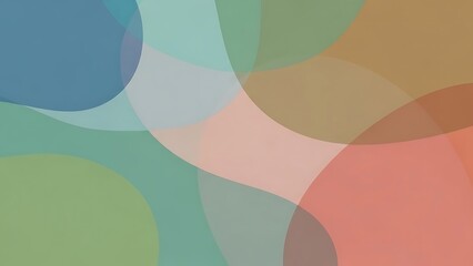 Minimalist Pastel Abstract Background with Soft Overlapping Fluid Shapes