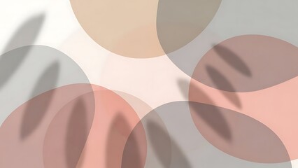 Minimalist Pastel Abstract Background with Soft Overlapping Fluid Shapes