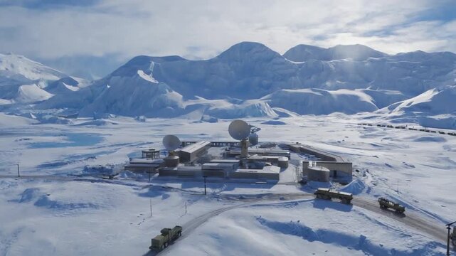 Military base in the Arctic.
