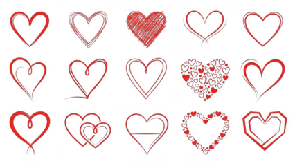 hand made heart isolated on white a transparent background