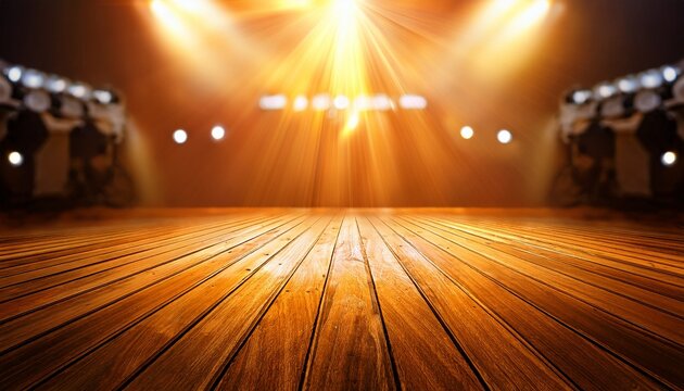 warm amber stage spotlight