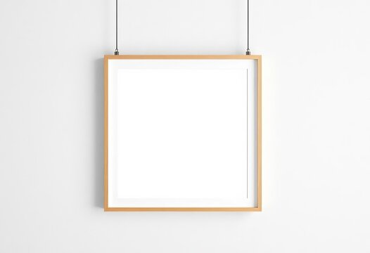 Sleek modern frame hangs on a textured white wall, house, texture