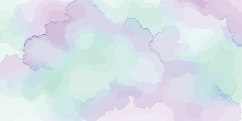 Obraz premium Abstract Pastel Watercolor Background Soft Lavender and Mint Green Wash Texture Vector