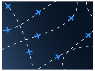 Airplane flight path background. Air travel background design with flight path pattern. Modern airplane travel pattern vector illustration. Flight route vector illustration. Airplane on dashed line