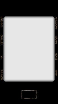 Vertical 4K Camera Viewfinder Interface Overlay 8mm Settings Labels with Alpha Channel