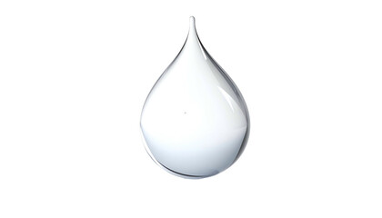 Fototapeta premium A 3D render of a water droplet isolated on a black background, with reflections and highlights to create depth