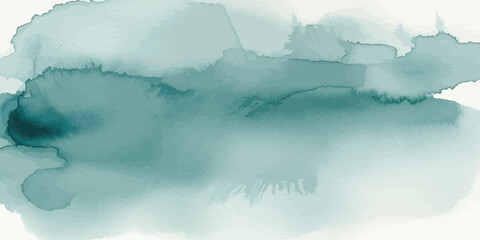 Abstract turquoise watercolor texture background banner