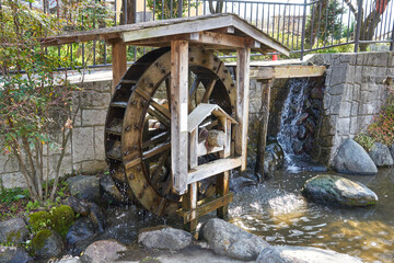 神奈川県　山北鉄道公園の水車