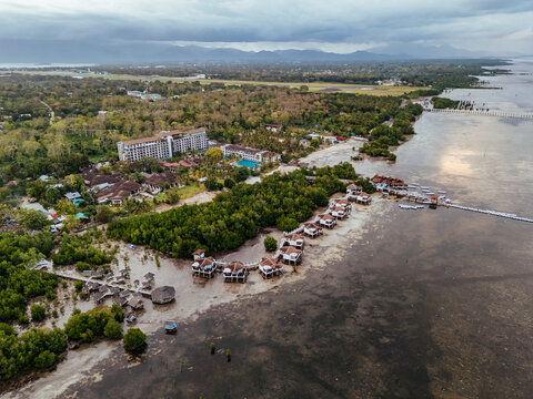 Scenic view of Puerto Princesa, Palawan, highlighting lush tropical landscapes, clear coastal waters, and the natural beauty of this peaceful island city